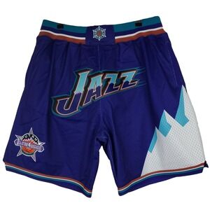 Just Don Utah Jazz Mitchell‎ & Ness NBA XL XLarge Jersey Shorts Purple NWT